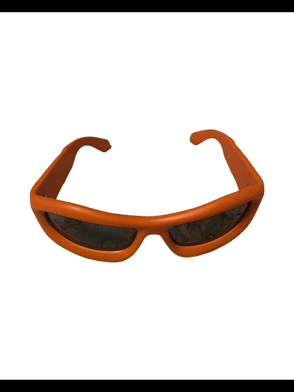 Men's Orange Sport Wrap Sunglasses